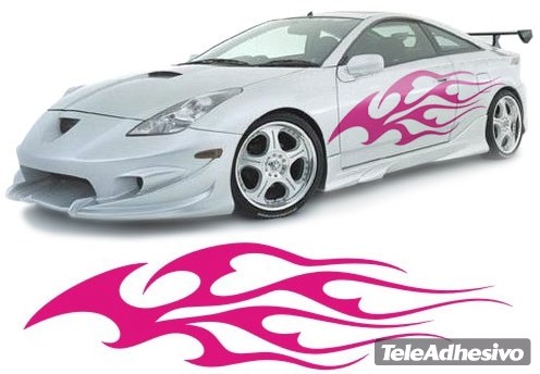 Car & Motorbike Stickers: New Flaming 34