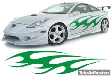 Car & Motorbike Stickers: New Flaming 35 2