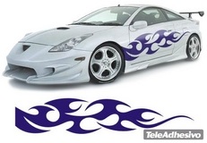 Car & Motorbike Stickers: New Flaming 36 2