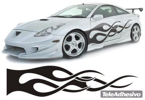 Car & Motorbike Stickers: New Flaming 37
