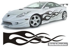 Car & Motorbike Stickers: New Flaming 37 2