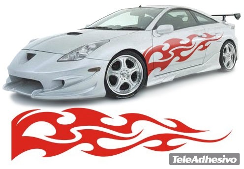 Car & Motorbike Stickers: New Flaming 38