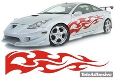 Car & Motorbike Stickers: New Flaming 38 2