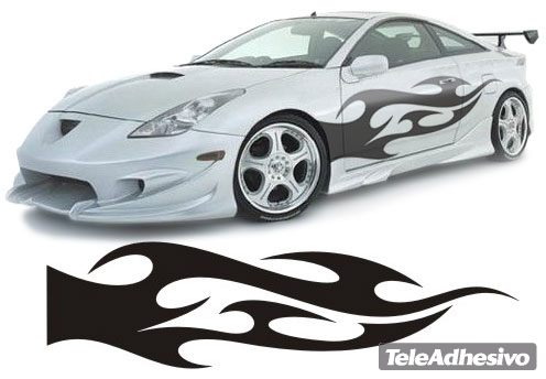 Car & Motorbike Stickers: New Flaming 40