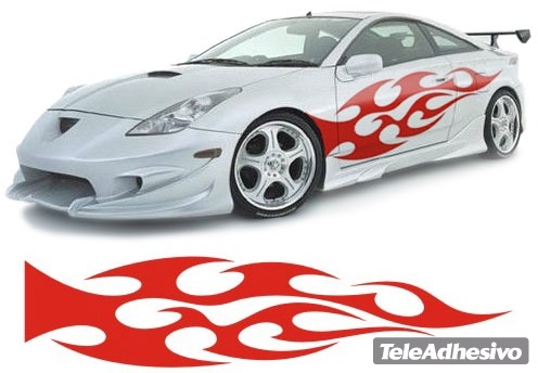 Car & Motorbike Stickers: New Flaming 42
