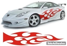 Car & Motorbike Stickers: New Flaming 42 2