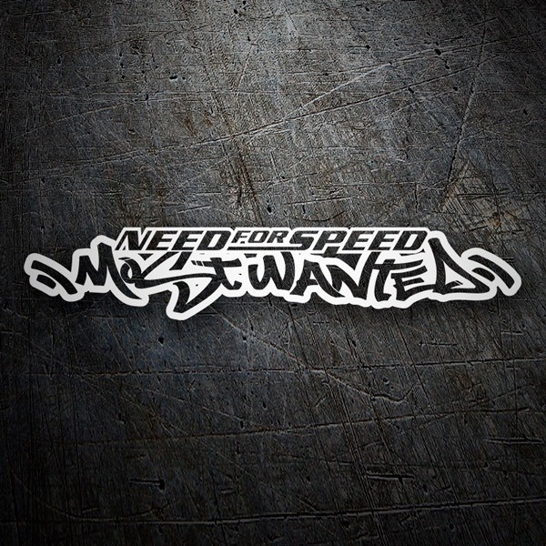 Car & Motorbike Stickers: NFS Most Wanted in Hollow with Graffiti Style