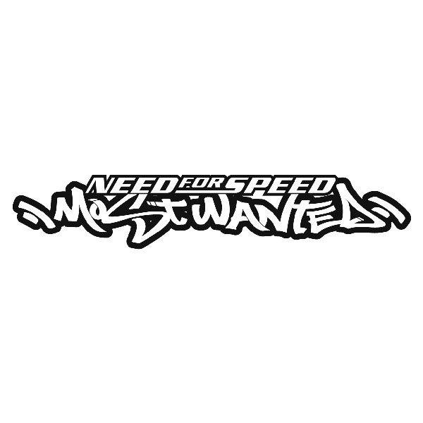 Car & Motorbike Stickers: NFS Most Wanted in Hollow with Graffiti Style