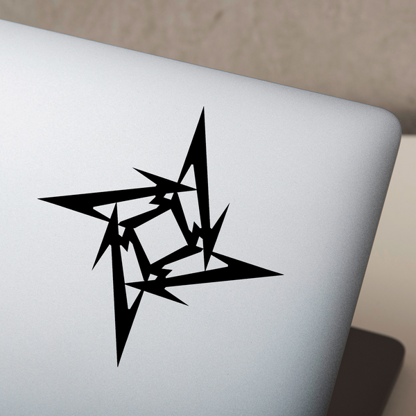 Car & Motorbike Stickers: Angular Star Logo Metallica