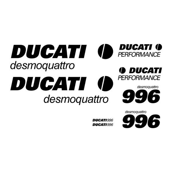 Car & Motorbike Stickers: Set 8X Ducati desmoquattro 996