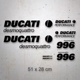 Car & Motorbike Stickers: Set 8X Ducati desmoquattro 996 2