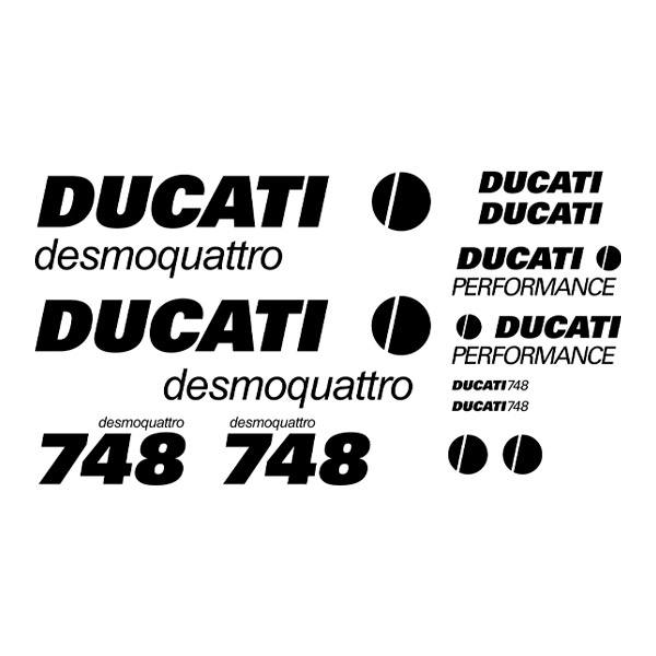 Car & Motorbike Stickers: Set 12X Ducati desmoquattro 748