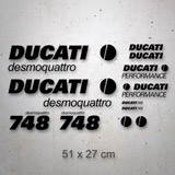 Car & Motorbike Stickers: Set 12X Ducati desmoquattro 748 2