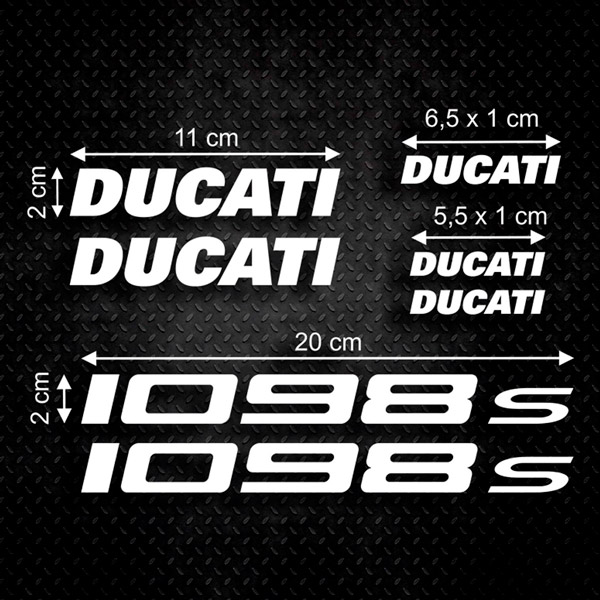 Car & Motorbike Stickers: Set 7X Ducati 1098s