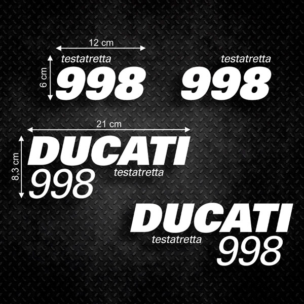Car & Motorbike Stickers: Set 4X Ducati 998