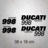 Car & Motorbike Stickers: Set 4X Ducati 998 2