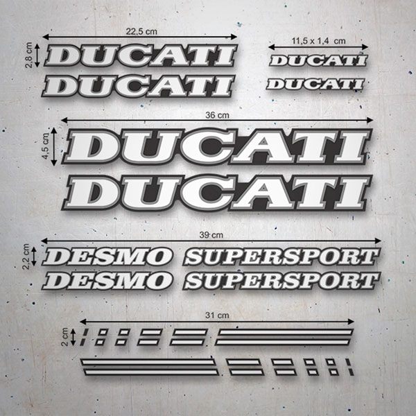 Car & Motorbike Stickers: Set 10X Ducati Desmo