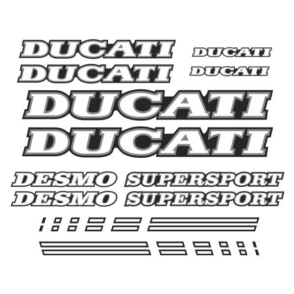 Car & Motorbike Stickers: Set 10X Ducati Desmo