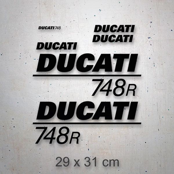 Car & Motorbike Stickers: Set 6X Ducati 748 R