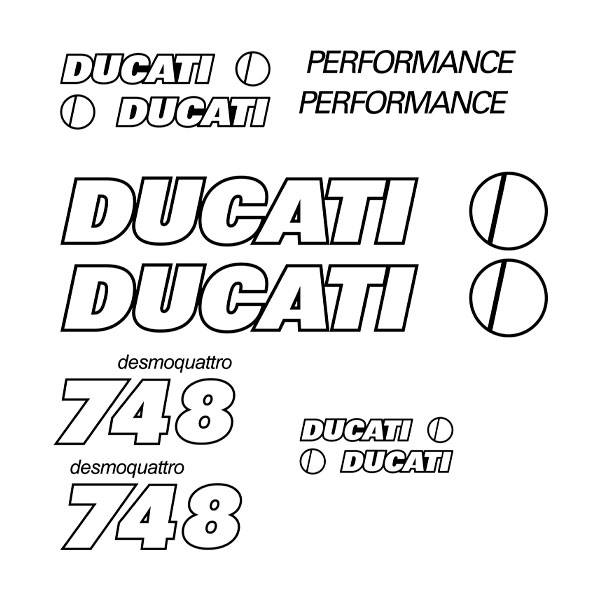 Car & Motorbike Stickers: Set 9X Ducati performance