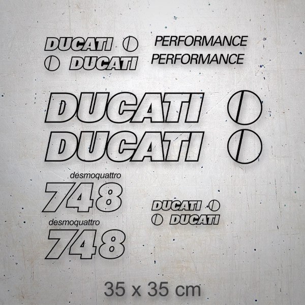 Car & Motorbike Stickers: Set 9X Ducati performance