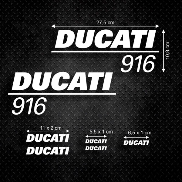 Car & Motorbike Stickers: Set 7X Ducati 916