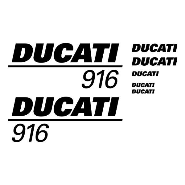 Car & Motorbike Stickers: Set 7X Ducati 916