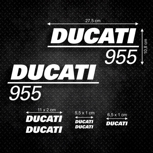 Car & Motorbike Stickers: Set 6X Ducati 955