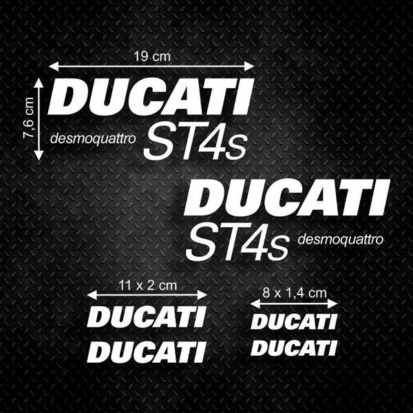 Car & Motorbike Stickers: Set 6X Ducati ST4s