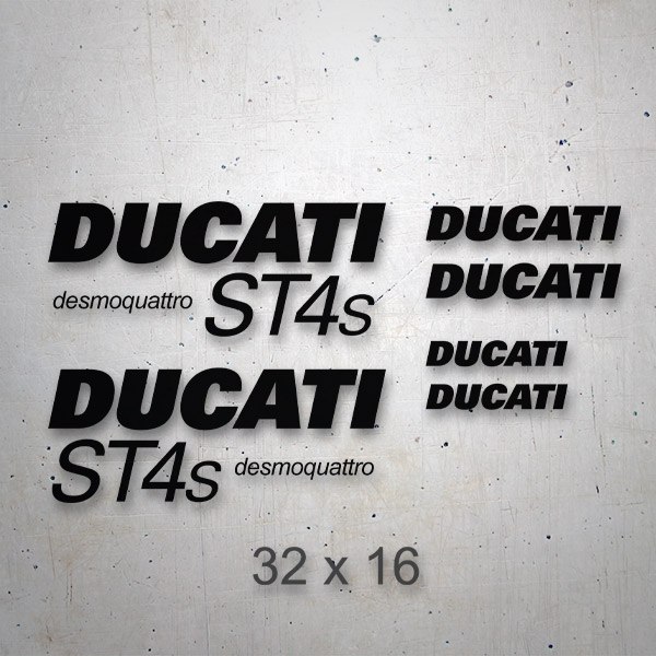 Car & Motorbike Stickers: Set 6X Ducati ST4s