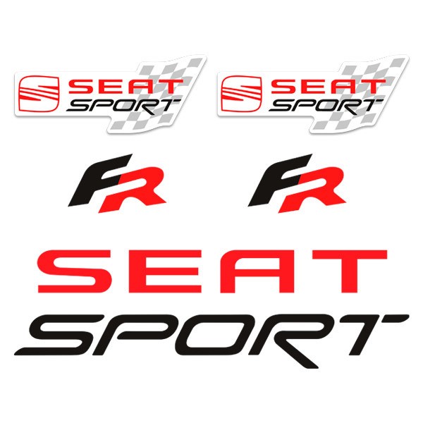 Car & Motorbike Stickers: Set 8X Seat FR Sport