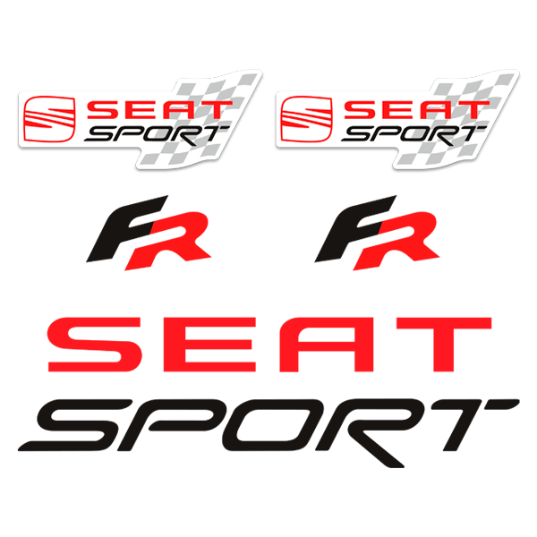 Car & Motorbike Stickers: Set 8X Seat FR Sport 0