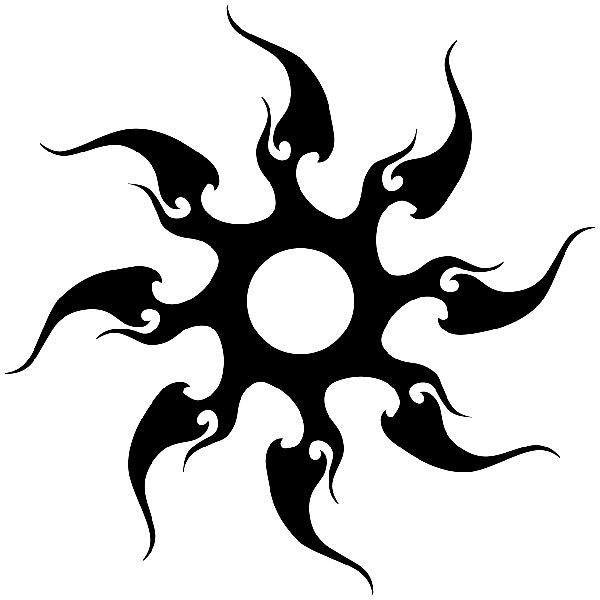 Car & Motorbike Stickers: Tribal Sun Decal