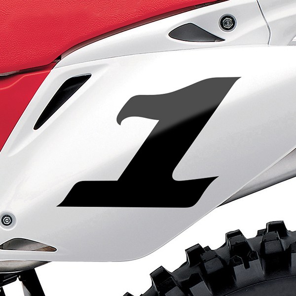 Car & Motorbike Stickers: Number 1 for motorbike 0