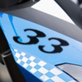 Car & Motorbike Stickers: Number 7 2