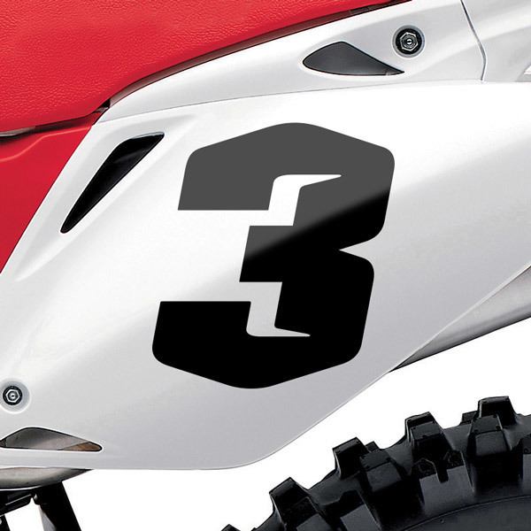 Car & Motorbike Stickers: Number 3 Speed