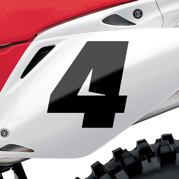 Car & Motorbike Stickers: Number 4 Speed 0