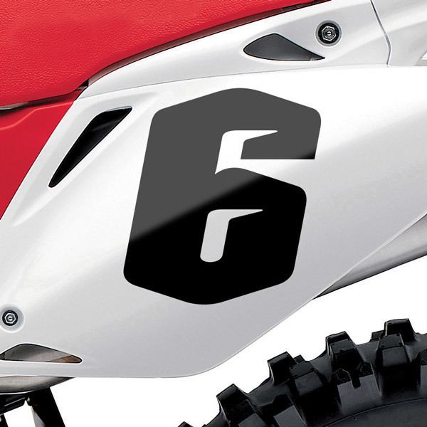 Car & Motorbike Stickers: Number 6 Speed