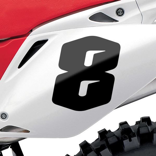 Car & Motorbike Stickers: Number 8 Speed