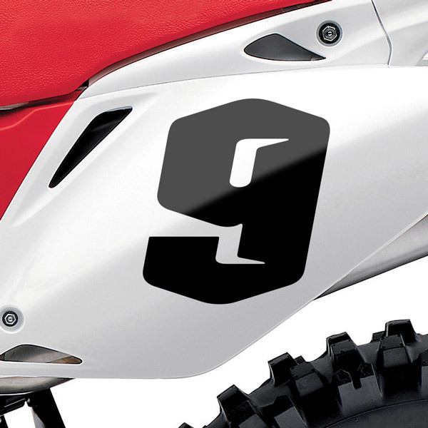 Car & Motorbike Stickers: Number 9 Speed