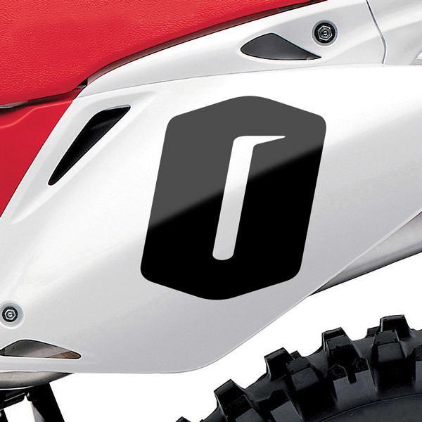 Car & Motorbike Stickers: Number 0 Speed 0