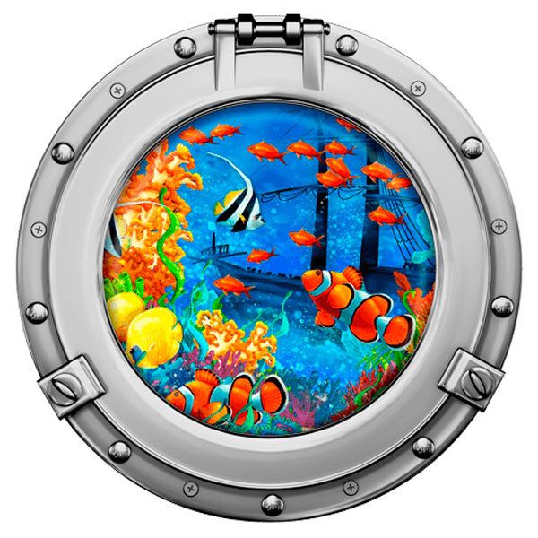 Wall Stickers: Clownfish and shipwreck porthole