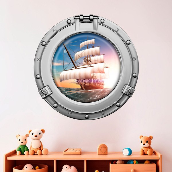 Wall Stickers: Pirate sailing ship