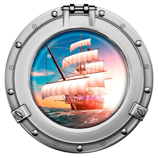 Wall Stickers: Pirate sailing ship