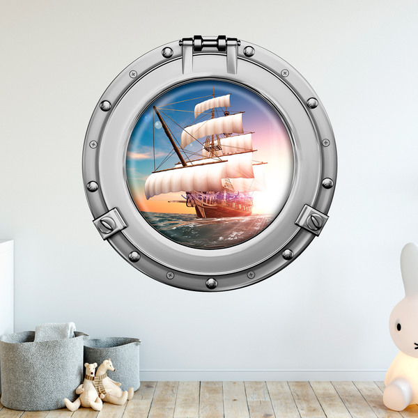 Wall Stickers: Pirate sailing ship