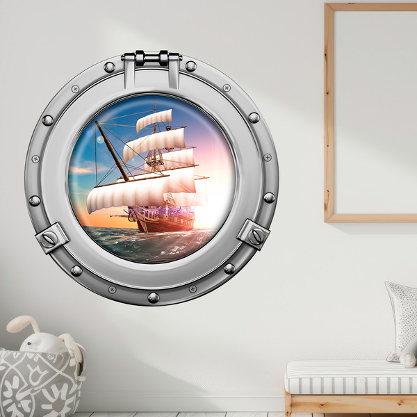 Wall Stickers: Pirate sailing ship