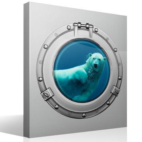 Wall Stickers: Polar bear swimming