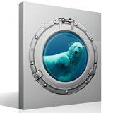 Wall Stickers: Polar bear swimming 4