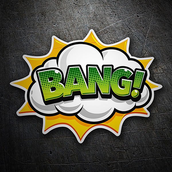 Car & Motorbike Stickers: BANG! green