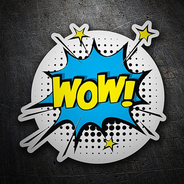 Car & Motorbike Stickers: WOW! yellow